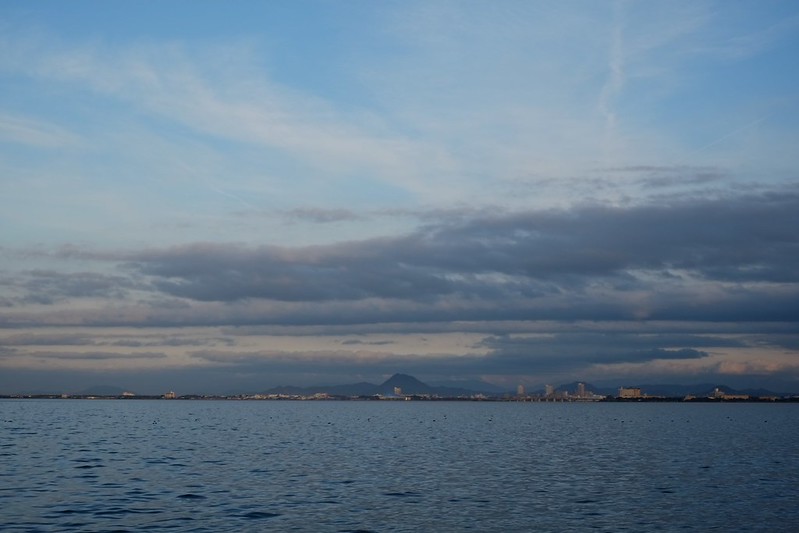 夕方の琵琶湖
